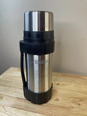Aladdin SB-7100 Stainless Steel Vacuum Bottle Thermos 1 Liter Handle Cup Lid